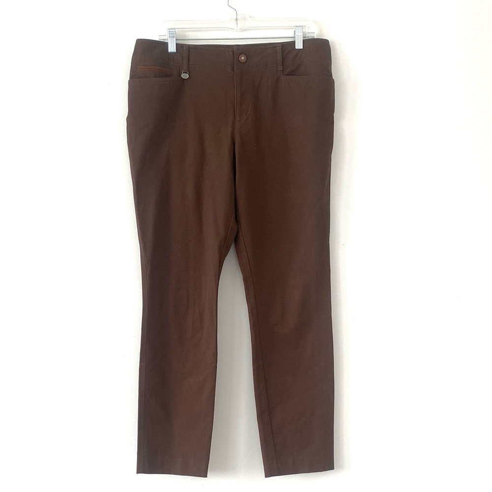 Lauren Ralph Lauren Women’s Brown Slim Fit Pants 12 Chocolate Brown Preppy Chic